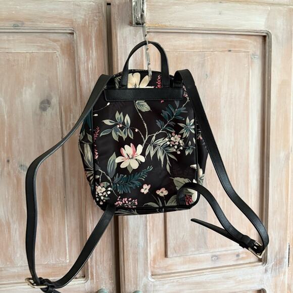 Kate Spade Black Floral Backpack Bag Purse Bag